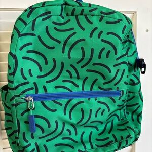 NEW Green Patterned Boy’s Backpack with Blue Accents
